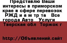 Представлю Ваши интересы в приморском крае в сфере перевозок РЖД и а/м тр-та - Все города Авто » Услуги   . Тверская обл.,Торжок г.